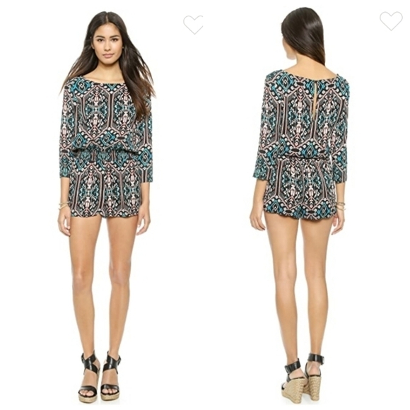 Ella MossFlora Vista Turquois Romper